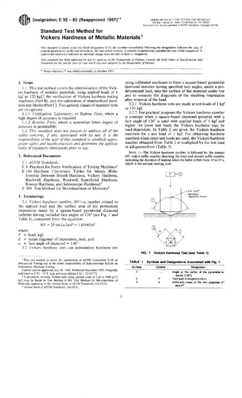 vickers hardness test material science|astm e92 pdf free download.